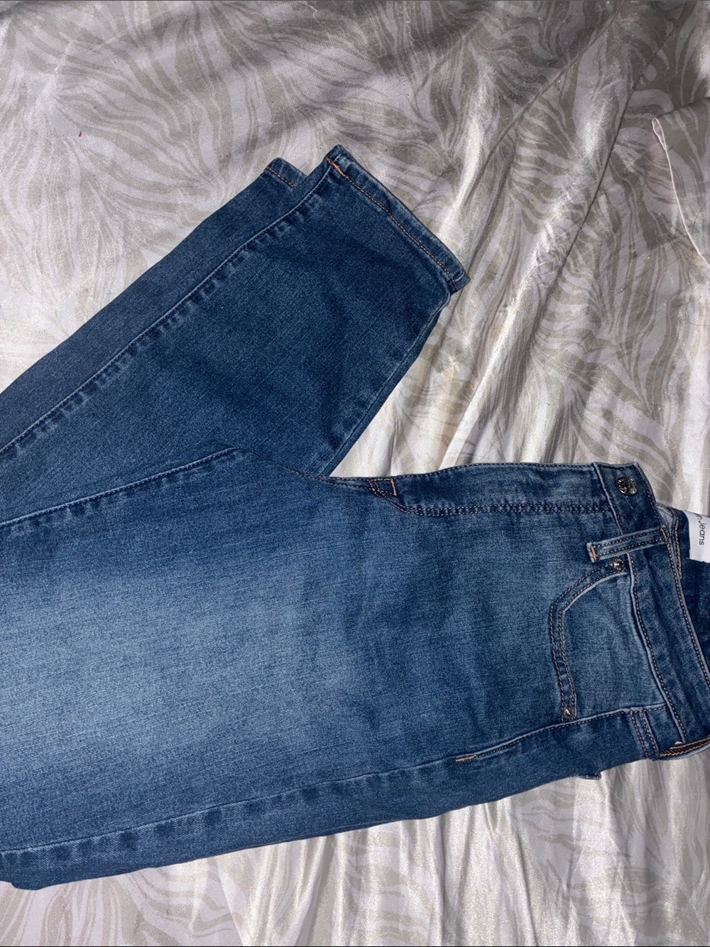 Calvin Klein High Rise Skinny Ankle Blue Denim Jeans